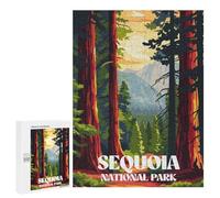 Puzzles pour Adultes 500 PCS Sequoia Sunset Trail Puzzle pour Adultes - Jeux Relaxants - Difficulté : Difficile - Cadeaux pour Les Amis Et La Famille 500 PCS