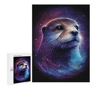 Puzzles pour Adultes 500 PCS Space Otter Portrait -1 Puzzle pour Adultes Jeu Manuel Décoration Murale Activités Amusantes À La Maison 500 PCS
