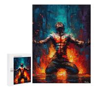 Puzzles pour Adultes 500 PCS The Inner Fire - Abstract Expressionist Art Jeu De Puzzle Familial Amusant Et Humoristique, Cadeau d'anniversaire, 500 PCS