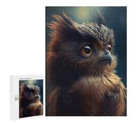 Puzzles pour Adultes 500 PCS Tiny Brown Owls Gaze Puzzles pour Adultes Jeux Relaxants Améliorent La Mémoire Cadeaux d'anniversaire Et De Noël Uniques 500 PCS