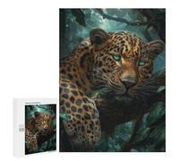 Puzzles pour Adultes 500 PCS Tropical Jungle Leopard Puzzles pour Adultes - Décoration Murale - Décoration Parfaite - Défi À Relever 500 PCS