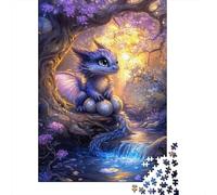 Puzzles pour Adultes 500 pièces - Adorable Petit Dragon - Puzzles en Bois créatifs pour Adultes et Adolescents - Jeu Stimulant - 500 pièces (52 x 38 cm)