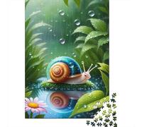 Puzzles pour Adultes 500 pièces Animaux Escargot Puzzles pour Adultes pour Jeux éducatifs Décoration d'intérieur 500 pièces (52x38cm)