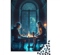 Puzzles pour Adultes 500 pièces Astronautes Classiques dans Un château Puzzle en Bois Puzzle Relaxant Jeu de Puzzle Casse-tête 500 pièces (52 x 38 cm)
