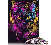 Puzzles pour Adultes : 500 pièces colorées Big Ben, Puzzles en Bois, Casse-têtes pour Adultes (52 x 38 cm).