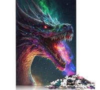Puzzles pour Adultes 500 pièces Dragon Cosmique Roi Serpent Puzzles en Bois pour Adultes Puzzles Puzzles Amusants 500 pièces (52 x 38 cm)