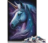 Puzzles pour Adultes 500 pièces Galaxy Unicorn Puzzles pour Adultes pour Jeux éducatifs Décoration d'intérieur 500 pièces (52x38cm)