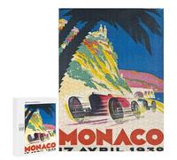 Puzzles pour adultes 500 pièces Monaco Grand Prix 1933 Puzzles pour Adultes - Jeux de relaxation, Décoration murale, Cadeaux pour amis et famille 500 pièces