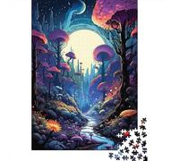 Puzzles pour Adultes 500 pièces, Monde étrange et coloré des Champignons, Puzzle en Bois, Jeu éducatif Familial pour Adolescents, Cadeaux d'anniversaire et de Noël, 500 pièces (52 x 38 cm)
