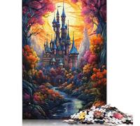 Puzzles pour Adultes 500 pièces Palais psychédélique coloré dans l'arbre Puzzles pour Adultes pour Jeux éducatifs Décoration d'intérieur 500 pièces (52 x 38 cm)