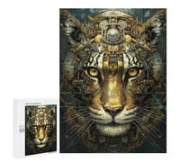 Puzzles pour adultes 500 pièces portrait de tigre steampunk 2 puzzles pour adolescents, jouets de bricolage, cadeaux pour femmes, convient également comme cadeau pour toute la famille 500 pièces