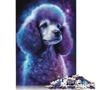 Puzzles pour Adultes 500 pièces Puzzle Caniche coloré Galaxie Puzzle pour Adultes Jeu Stimulant 500 pièces (52 x 38 cm)