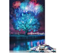 Puzzles pour Adultes 500 pièces Puzzle coloré en Bois avec feu d'artifice pour Adultes, Adolescents et Jouets de défi 500 pièces (52 x 38 cm)