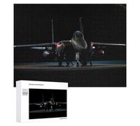 Puzzles pour adultes 500 pièces Puzzles Jet Fighter Poster, image, impression métallique, peinture par horreur Cars Puzzles pour adolescents Jeu de main Compétition de vitesse Interaction