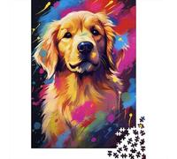 Puzzles pour Adultes 500 pièces, Style Golden Retriever, colorés et artistiques, pour Adultes, 500 pièces (52 x 38 cm), idéal pour la Famille