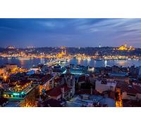 Puzzles pour Adultes 500 pièces Turquie sous Le Ciel Nocturne Villes Panorama 52x38CM