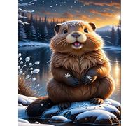 Puzzles pour Adultes 520 pièces Puzzles pour Adultes Jeu éducatif Challenge Toy 520 Puzzle Amusants en Famille (Castor de Dessin animé)