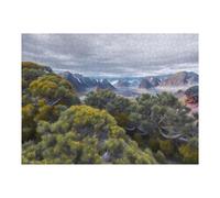 Puzzles pour Adultes 52x38cm/1000pcs Alien Landscape with Colorful Trees Puzzle - Jeu Manuel - Défi Difficile - Cadeaux pour Les Amis Et La Famille 52x38cm/1000pcs