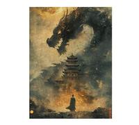 Puzzles pour Adultes 52x38cm/1000pcs Ancient Chinese Dragon Puzzles pour Adultes - Jeu De Réflexion - Difficile - Stimulant - Idée Cadeau 52x38cm/1000pcs