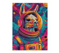 Puzzles pour Adultes 52x38cm/1000pcs Astronaut Lama Space Puzzles pour Adultes, Jeu De Réflexion, Décoration Murale, Défi Éducatif 52x38cm/1000pcs