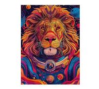 Puzzles pour Adultes 52x38cm/1000pcs Astronaut Space Lion Puzzles pour Adolescents Jeu Familial Décoration Parfaite Difficile À Compléter 52x38cm/1000pcs