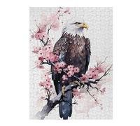 Puzzles pour Adultes 52x38cm/1000pcs Bald Eagle Cherry Blossom Puzzle pour Adultes - Jeu Familial - Loisirs À La Maison - Activités Amusantes 52x38cm/1000pcs