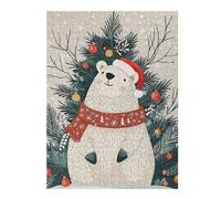 Puzzles pour Adultes 52x38cm/1000pcs Christmas Polar Bear Puzzles pour Adultes - Jeux De Construction - Analyse Et Logique pour Les Amateurs De Jeux 52x38cm/1000pcs