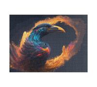 Puzzles pour Adultes 52x38cm/1000pcs Colorful Bird in Flames Artwork Puzzle Anti-Stress, Jouet De Course De Vitesse Manuelle, Cadeau pour Les Amis Et La Famille 52x38cm/1000pcs