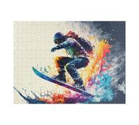 Puzzles pour Adultes 52x38cm/1000pcs Colorful Snowboarder in Action Puzzles pour Adolescents, Jouets Anti-Stress, Décoration Murale, pour Les Gamers 52x38cm/1000pcs