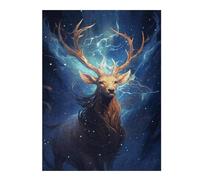 Puzzles pour Adultes 52x38cm/1000pcs Cosmic Celestial Deer Puzzles Anti-Stress - Cadeaux pour Femmes, Amis Et Famille 52x38cm/1000pcs