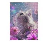Puzzles pour Adultes 52x38cm/1000pcs Cute Gray Kitten Puzzle pour Adultes, Jeu De Réflexion, Découpe De Précision, pour Les Amateurs De Jeux 52x38cm/1000pcs