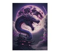Puzzles pour Adultes 52x38cm/1000pcs Dragon Moonlit Sky Puzzles pour Adultes - Jouets Anti-Stress - Décoration Parfaite - Un Défi À Relever 52x38cm/1000pcs