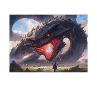 Puzzles pour Adultes 52x38cm/1000pcs Dragon Vs. Human Epic Fantasy Battle Puzzles pour Adolescents Jeux Familiaux Analyse Et Logique Jeu Stimulant Cadeaux 52x38cm/1000pcs