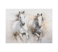 Puzzles pour Adultes 52x38cm/1000pcs Dynamic Horse Artwork Puzzles pour Adolescents, Jouets Anti-Stress, Décoration Murale, pour Les Gamers 52x38cm/1000pcs