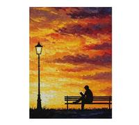 Puzzles pour Adultes 52x38cm/1000pcs Evening Reading Escape Puzzles pour Adolescents Jeu Familial Décoration Parfaite Difficile À Compléter 52x38cm/1000pcs