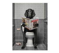 Puzzles pour Adultes 52x38cm/1000pcs Flat Coated Retriever Puzzle pour Adultes - Décoration Murale - Découpe De Précision - Activités Ludiques À La Maison 52x38cm/1000pcs