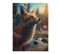 Puzzles pour Adultes 52x38cm/1000pcs Fox Butterfly Magic Puzzles pour Adultes Jeux Amusants Défi Difficile Cadeaux Uniques d'anniversaire Et De Noël 52x38cm/1000pcs