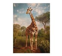 Puzzles pour Adultes 52x38cm/1000pcs Giraffe in Savannah Puzzles pour Adultes Jeux Relaxants Décoration Intérieure Cadeaux Uniques d'anniversaire Et De Noël 52x38cm/1000pcs