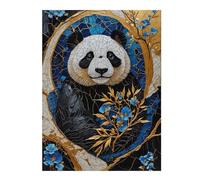 Puzzles pour Adultes 52x38cm/1000pcs Golden Panda Kintsugi Puzzles pour Adolescents Jeux De Société pour Passer Le Temps À La Maison Cadeaux d'anniversaire Et De Noël Uniques 52x38cm/1000pcs