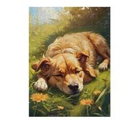 Puzzles pour Adultes 52x38cm/1000pcs Golden Retrievers Dream Puzzle pour Adultes : Un Jeu De Réflexion Stimulant, Une Œuvre d'art À Compléter 52x38cm/1000pcs