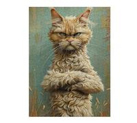 Puzzles pour Adultes 52x38cm/1000pcs Grumpy Whiskers Puzzles pour Adolescents Jeu Familial Décoration Parfaite Difficile À Compléter 52x38cm/1000pcs