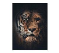 Puzzles pour Adultes 52x38cm/1000pcs Half Tiger Half Lion Puzzles pour Adultes - Jeu De Réflexion - Difficile - Stimulant - Idée Cadeau 52x38cm/1000pcs
