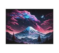 Puzzles pour Adultes 52x38cm/1000pcs Magical Night Mountain Landscape Puzzle pour Adultes, Jeu De Réflexion, Découpe De Précision, pour Les Amateurs De Jeux 52x38cm/1000pcs