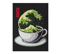 Puzzles pour Adultes 52x38cm/1000pcs Matcha Great Wave Puzzles Anti-Stress pour S'amuser en Famille Et Stimuler Le Cerveau