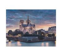 Puzzles pour Adultes 52x38cm/1000pcs Notre Dame De Paris Puzzles pour Adolescents Jeu Manuel, Amusant Et Humoristique Cadeaux d'anniversaire Et De Noël Uniques 52x38cm/1000pcs