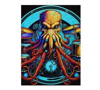 Puzzles pour Adultes 52x38cm/1000pcs Octopus Drummer Cosmic Rhythm Master Puzzles À Monter Soi-même - Cadeaux Souvenirs pour Vos Proches 52x38cm/1000pcs
