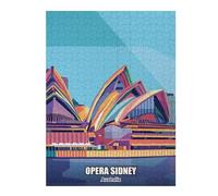 Puzzles pour Adultes 52x38cm/1000pcs Opera Sidney Australia Puzzles pour Adultes - Jeu Manuel - Idées De Détente - Cadeaux d'anniversaire Et Autres Cadeaux Uniques 52x38cm/1000pcs