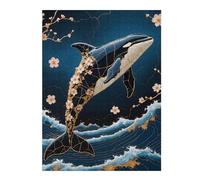 Puzzles pour Adultes 52x38cm/1000pcs Orca Kintsugi Art Puzzles pour Adultes - Jeux De Construction - Analyse Et Logique pour Les Amateurs De Jeux 52x38cm/1000pcs