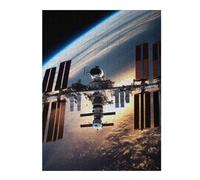 Puzzles pour Adultes 52x38cm/1000pcs Panoramic Earth Orbit View Puzzles pour Adultes Jeux Relaxants Décoration Intérieure Cadeaux Uniques d'anniversaire Et De Noël 52x38cm/1000pcs