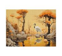 Puzzles pour Adultes 52x38cm/1000pcs Pumpkin Grove with Crane Puzzle - Jeu Manuel - Défi Difficile - Cadeaux pour Les Amis Et La Famille 52x38cm/1000pcs